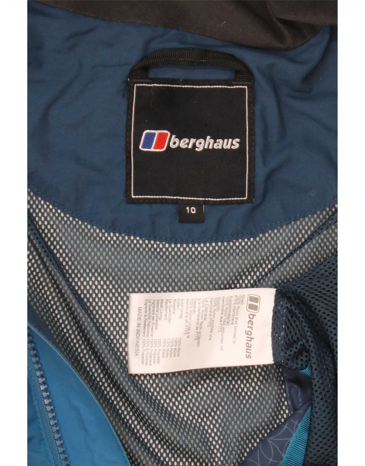 Jachetă de ploaie supradimensionată cu glugă pentru femei Berghaus UK 10 Small Blue Colorblock