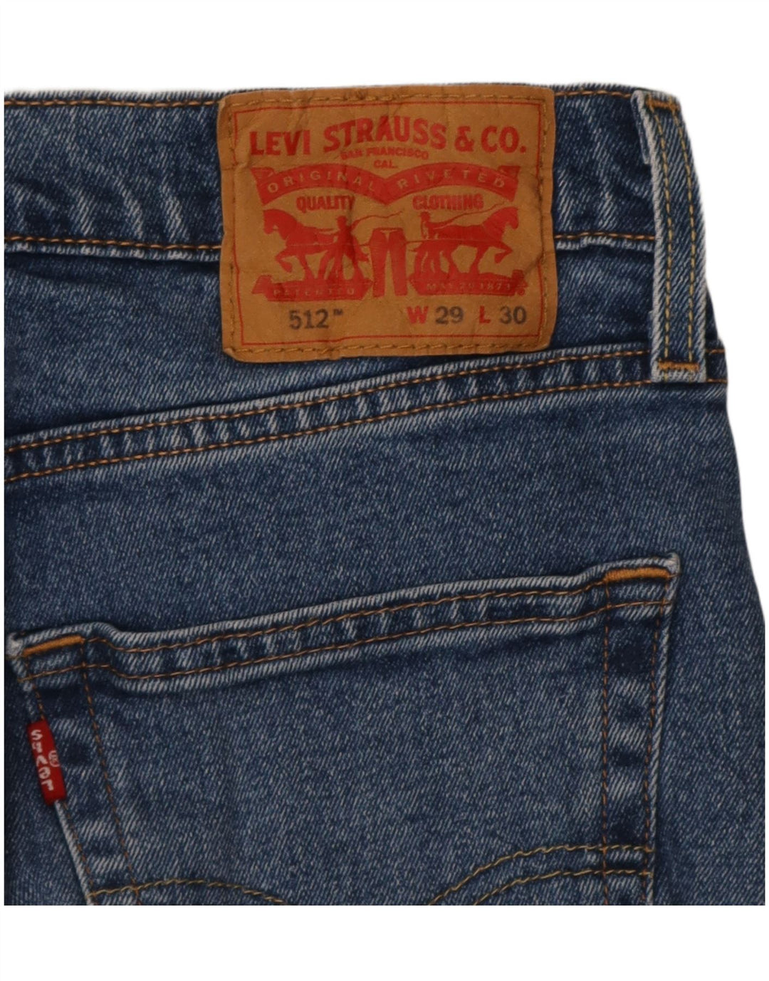 Levi's 512 Slim Tapered Jeans W29 L30 Blue Bumbac