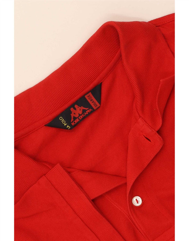 Tricou polo pentru bărbați Kappa 2XL roșu