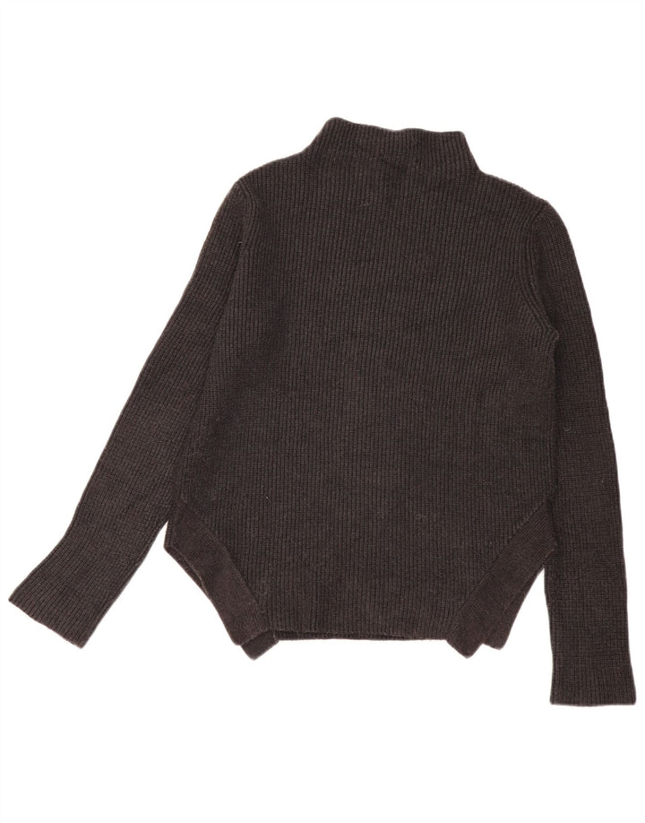 Pulover oversize pentru femei cu gât țestoasă Zara UK 10 mic, gri, viscoză