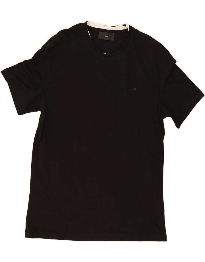LIU JO Mens T-Shirt Large Black Cotton Vintage Liu Jo and Second-Hand Liu Jo from Messina Hembry 