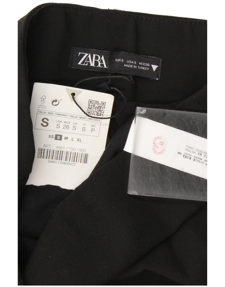 Fusta Mini Zara Femei Mic W26 Poliester Negru