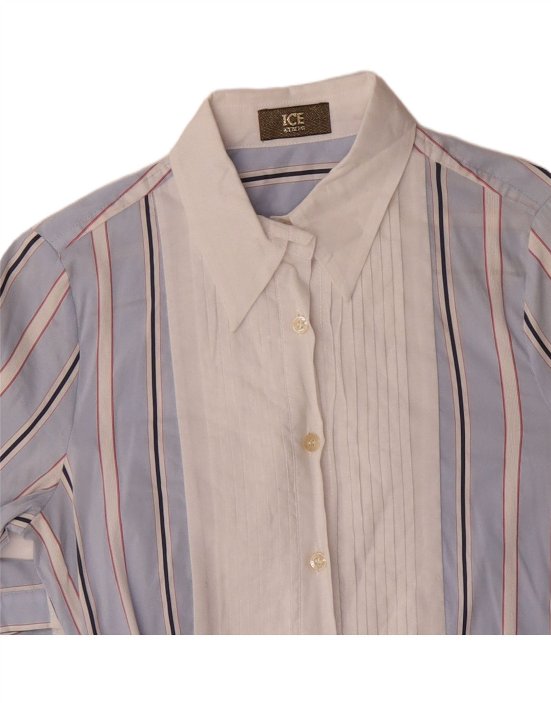 Cămașă pentru femei Iceberg UK 10 Bumbac cu dungi albastre mici