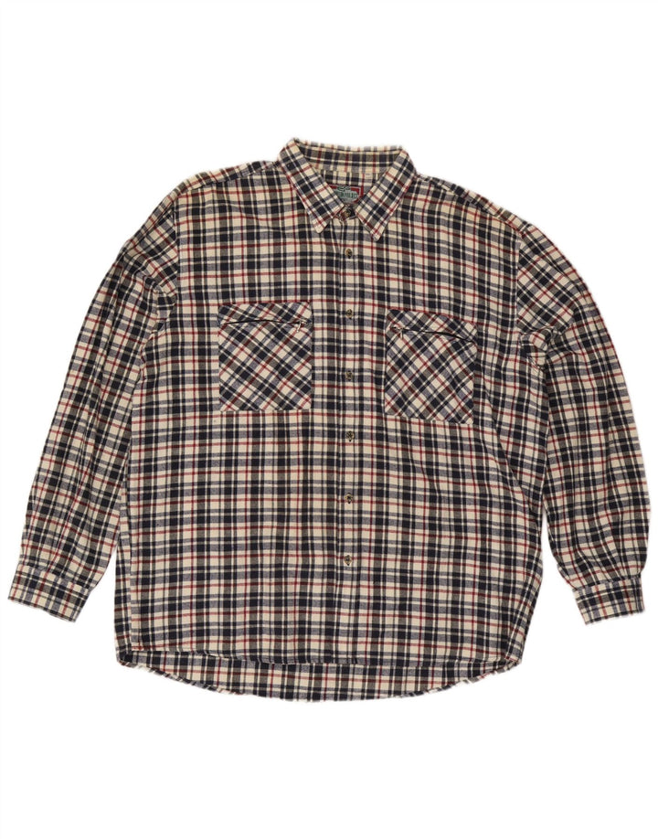Cămașă de flanel pentru bărbați European Project 2XL, bumbac cu carouri multicolore