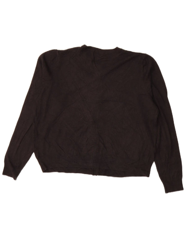 Pulover cardigan crop pentru femei Marks & Spencer UK 16, mare, negru, viscoză
