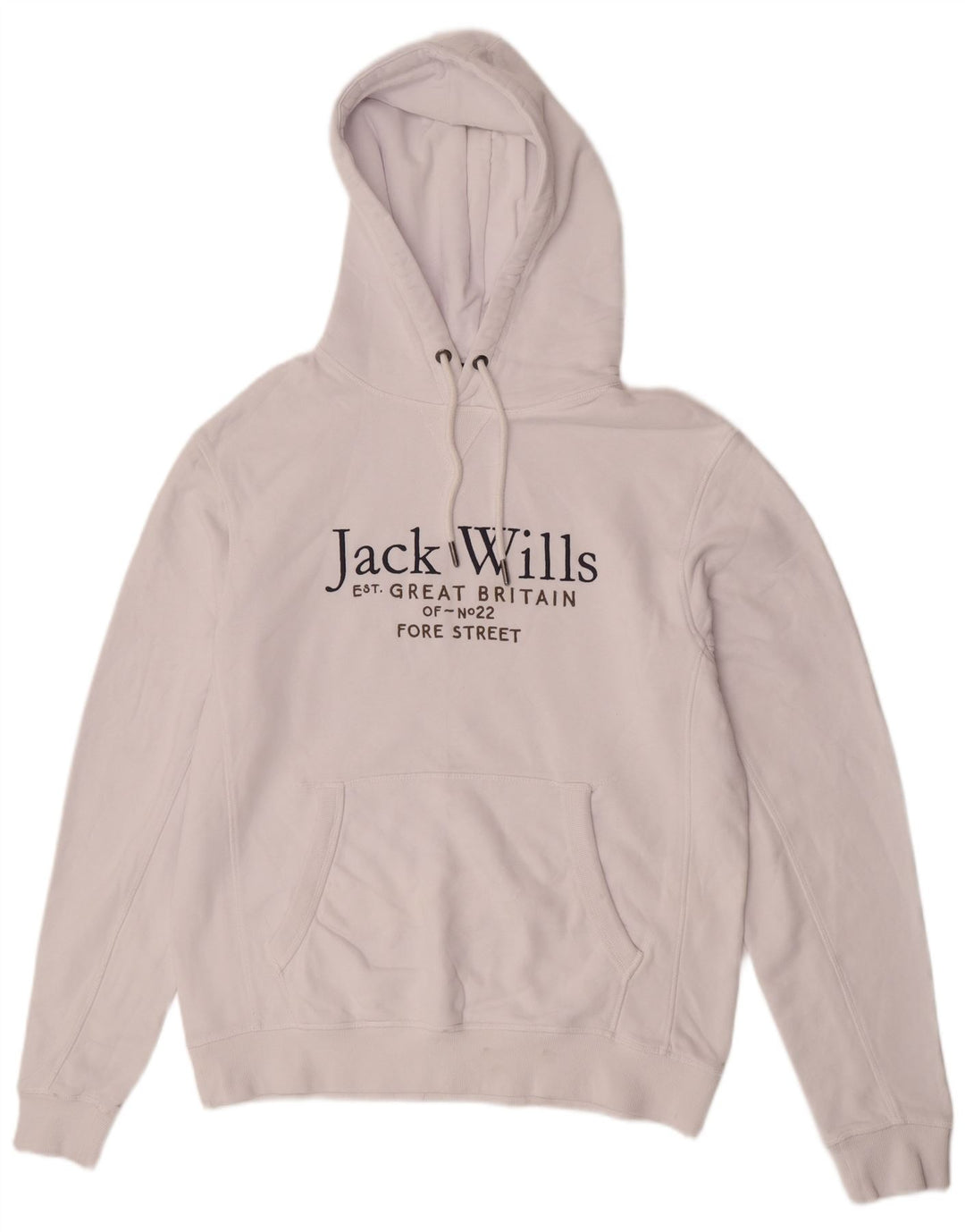 Pulover Jack Wills pentru bărbați cu capota, alb mediu, bumbac