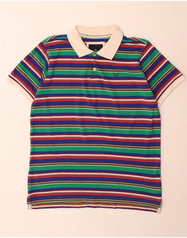 Crew Clothing Tricou polo pentru bărbați, bumbac cu dungi multicolore