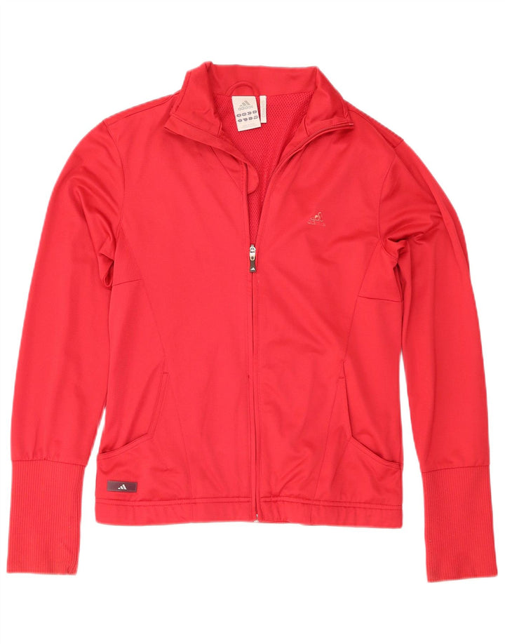 Jachetă de trening Adidas Clima 365 pentru femei UK 12 Poliester roșu mediu