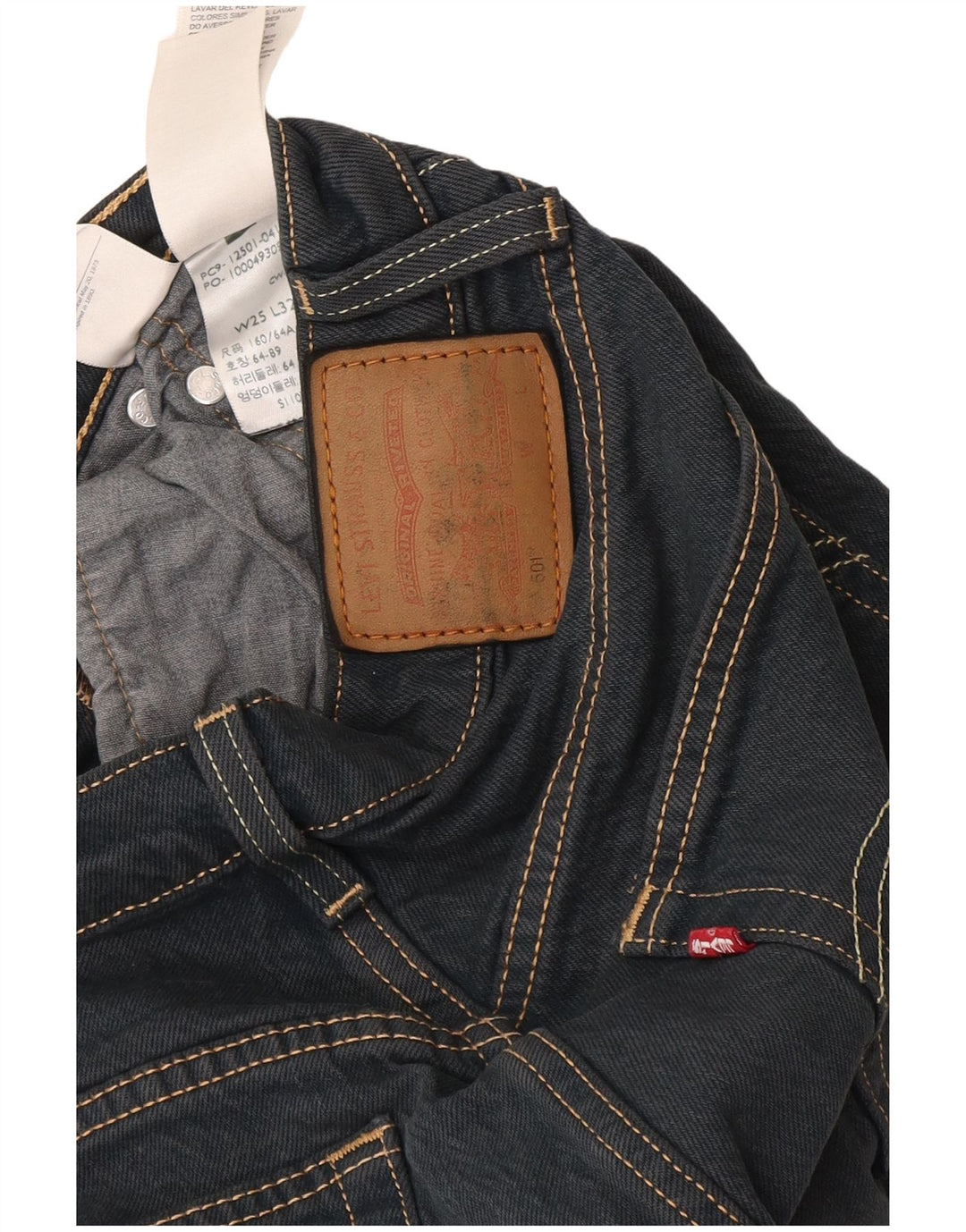 Blugi drepti 501 pentru femei Levi's W25 L32 bumbac gri