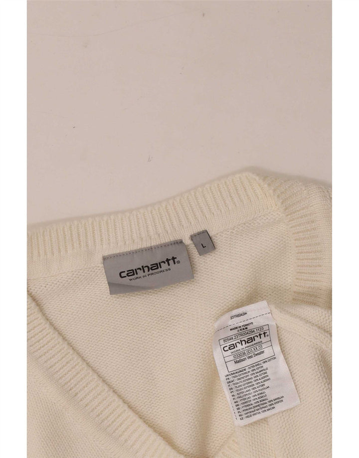 Carhartt Vestă pentru bărbați Tank Top mare, alb, bumbac