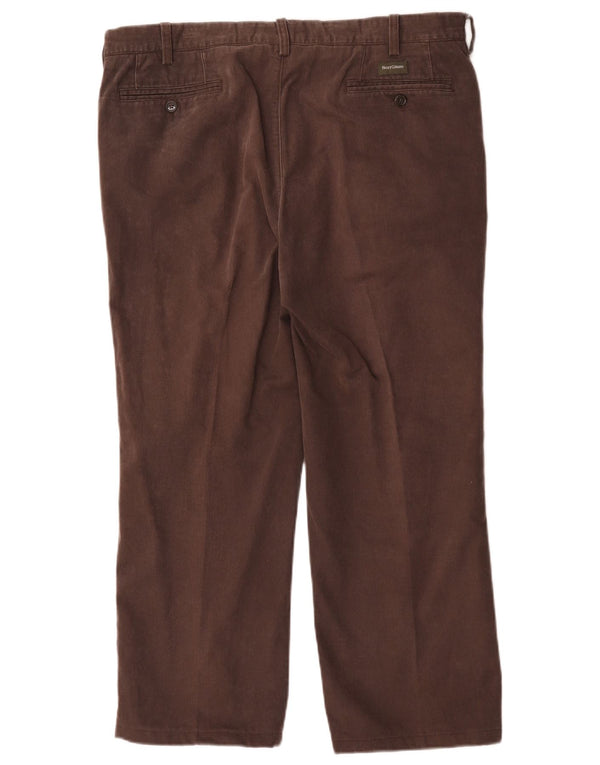 Henry Cottons Mens Straight Casual Trousers IT 54 2XL W42 L26 Brown Cotton