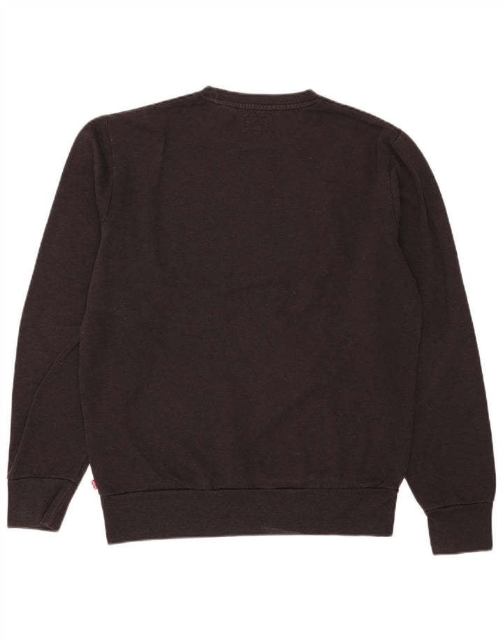 Levi's Pulover grafic pentru bărbați, bumbac mediu negru
