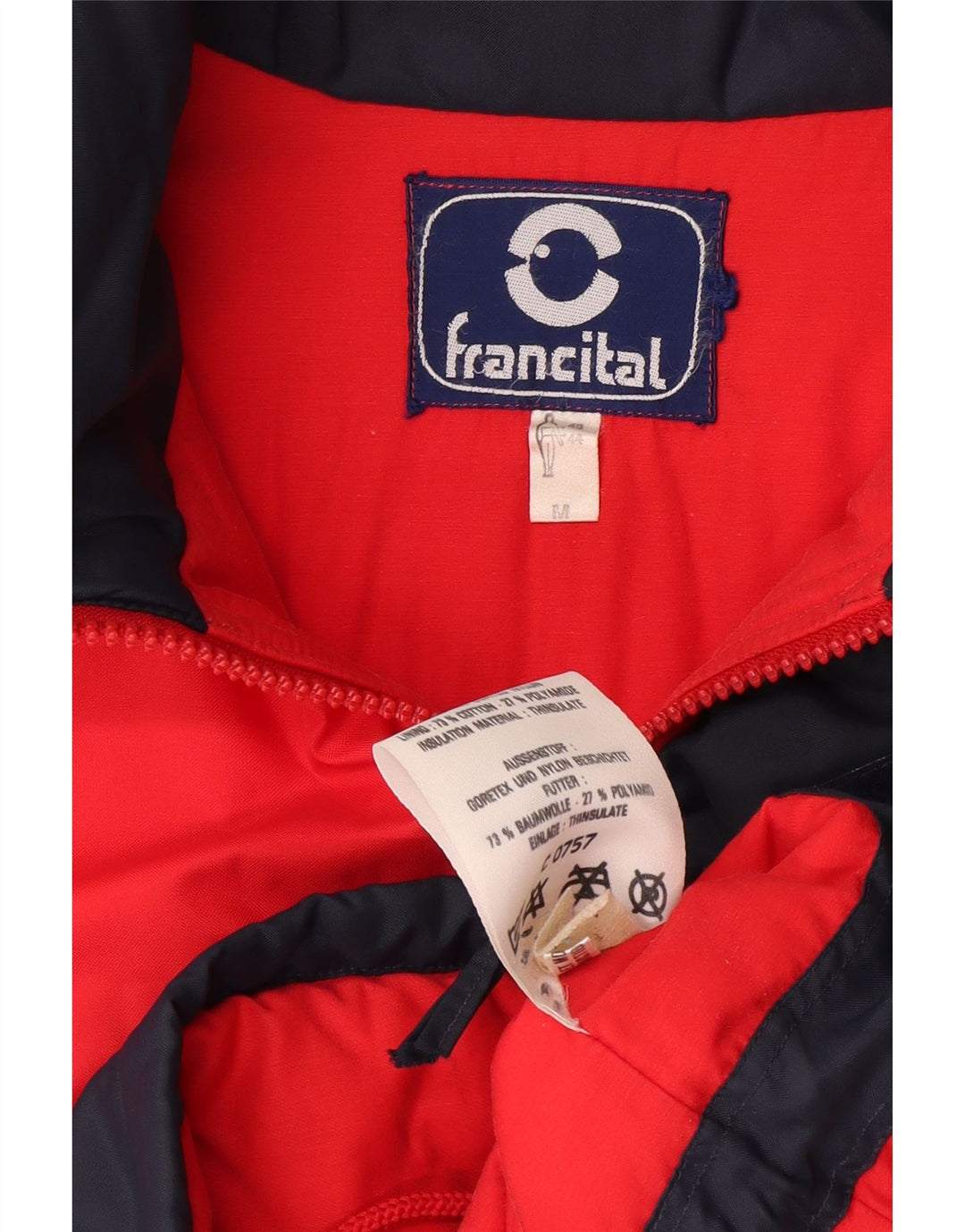 Jachetă de schi cu glugă pentru bărbați Francital Gore-Tex UK 38 Medium Red Colorblock
