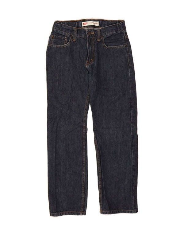 LEVI'S Boys 505 Straight Jeans 11-12 Years W26 L26 Navy Blue Cotton