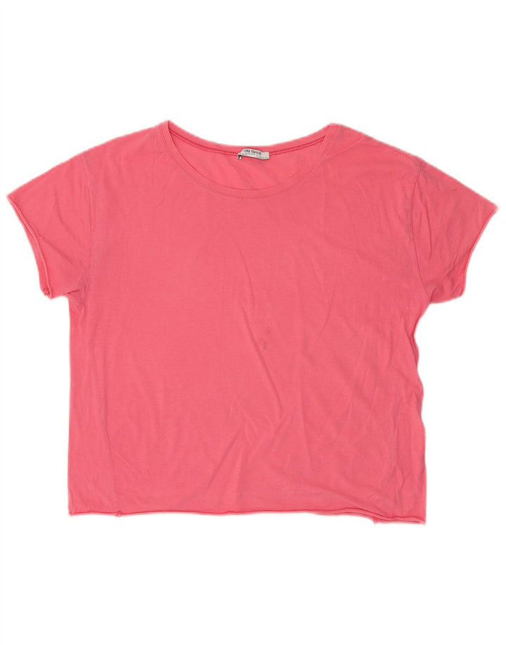 Tricou Zara Womens Trafaluc Top UK 14 Medium Pink