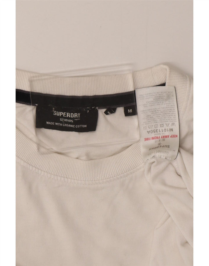 SUPERDRY Tricou Bărbați Top Medium Alb Bumbac