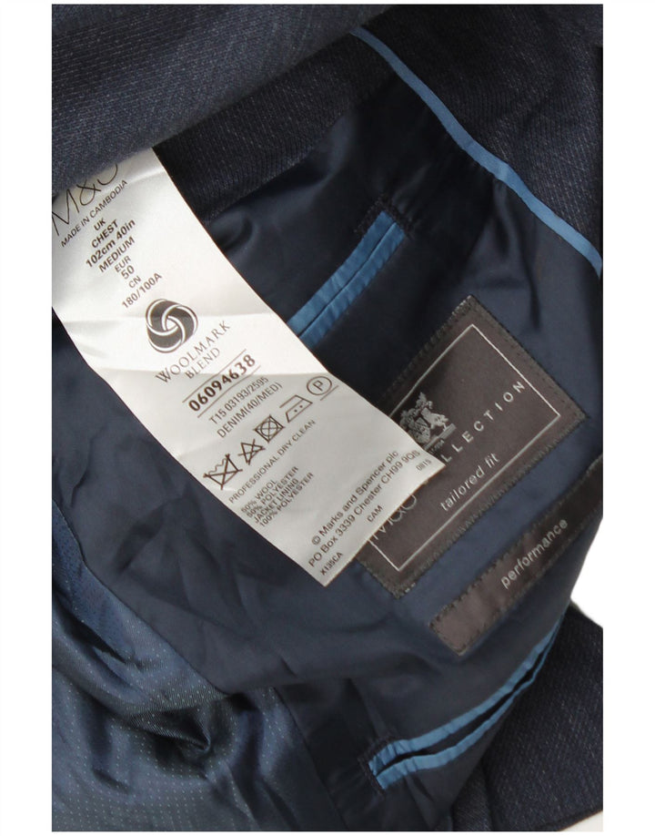 Jachetă pentru bărbați Marks & Spencer Tailored Fit Blazer UK 40 Medium Bleumarin