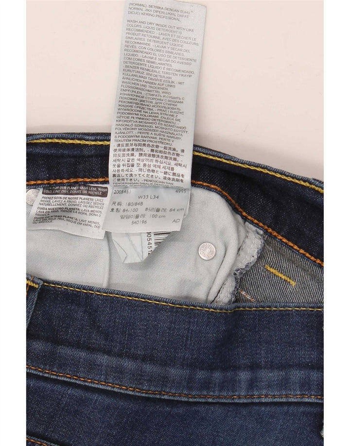 Blugi pentru bărbați Levi's 511 Slim W33 L34 Bumbac bleumarin