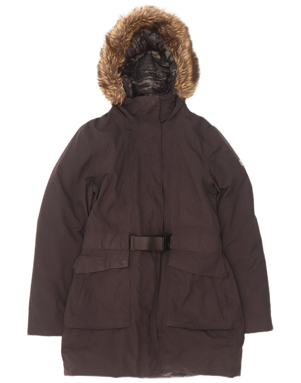 Palton căptușit cu glugă The North Face pentru femei UK 14 Medium Black Nylon