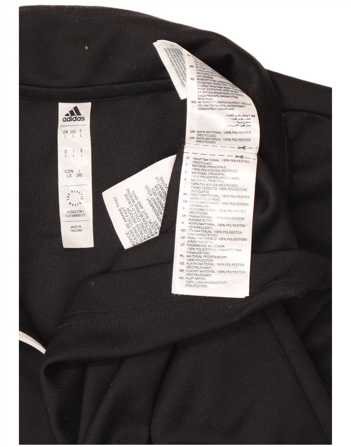 Adidas bărbați Zip Neck Top cu mânecă lungă mare negru poliester sport