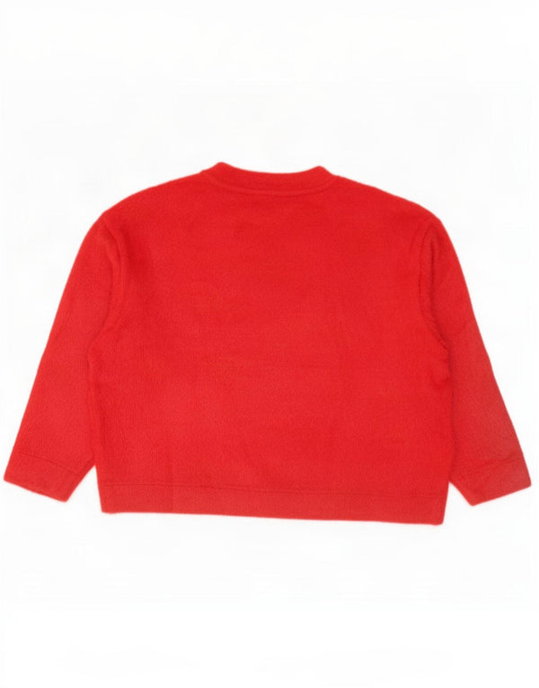 Marks & Spencer Womens Oversized Crew Neck Jumper Sweater UK 16 Large Red