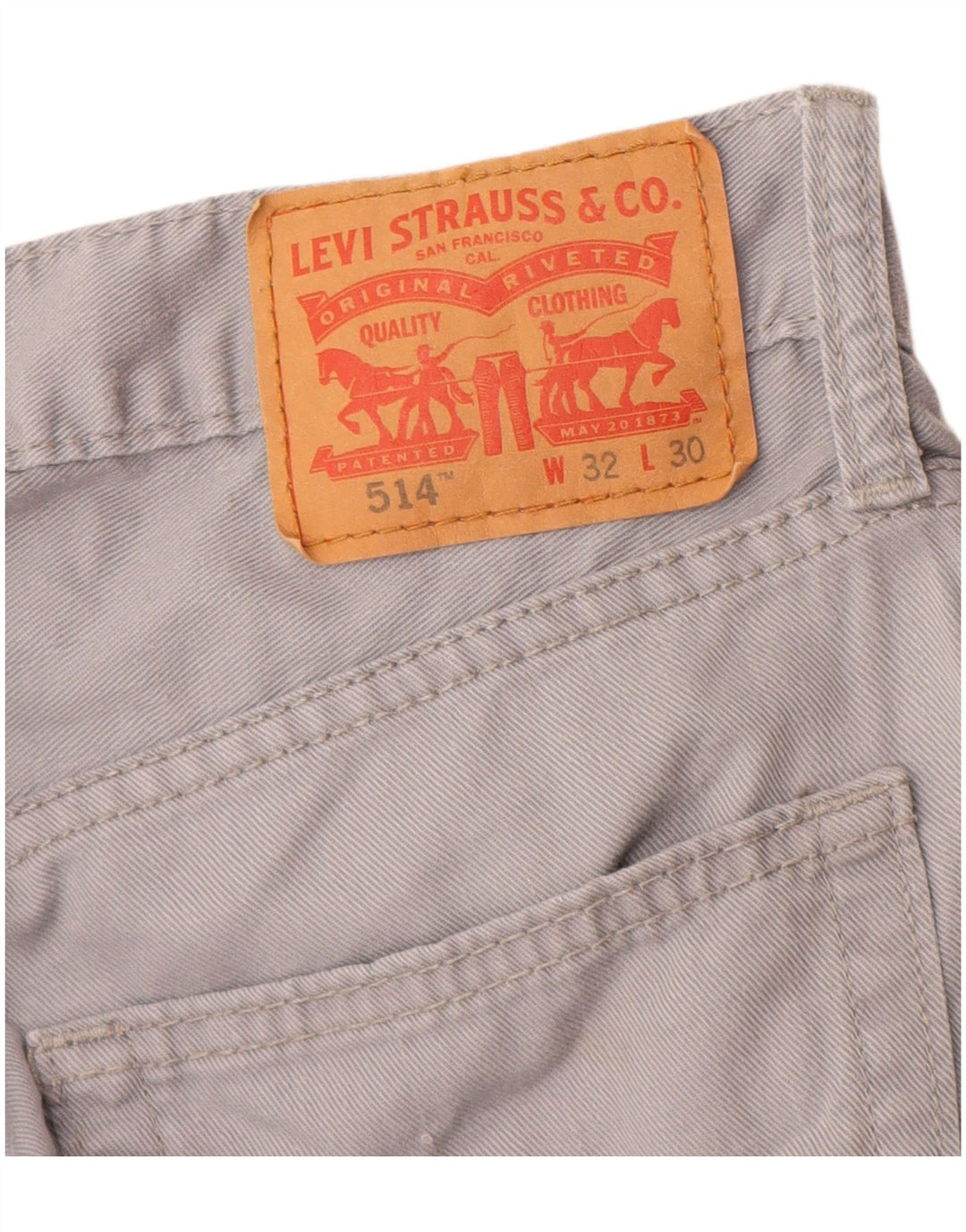 Blugi drepti pentru bărbați Levi's 514 W32 L30 bumbac gri