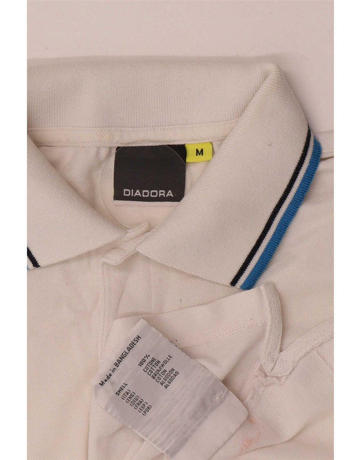Tricou polo pentru bărbați Diadora, bumbac cu dungi albe medii