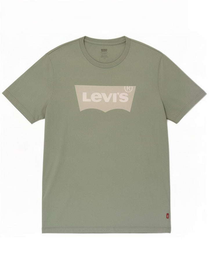 Tricou grafic Levi's pentru bărbați, cu croiala standard, top din bumbac verde mediu