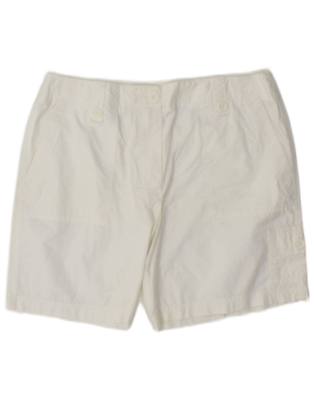 Pantaloni scurti cargo pentru femei Marks & Spencer UK 12 Medium W32 Bumbac alb
