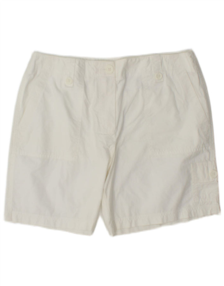 Pantaloni scurti cargo pentru femei Marks & Spencer UK 12 Medium W32 Bumbac alb