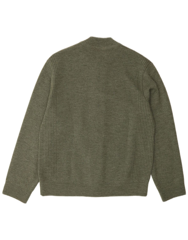 Pulover cardigan Breidhof pentru bărbați, cu tăiere obișnuită, EU 52, verde mare