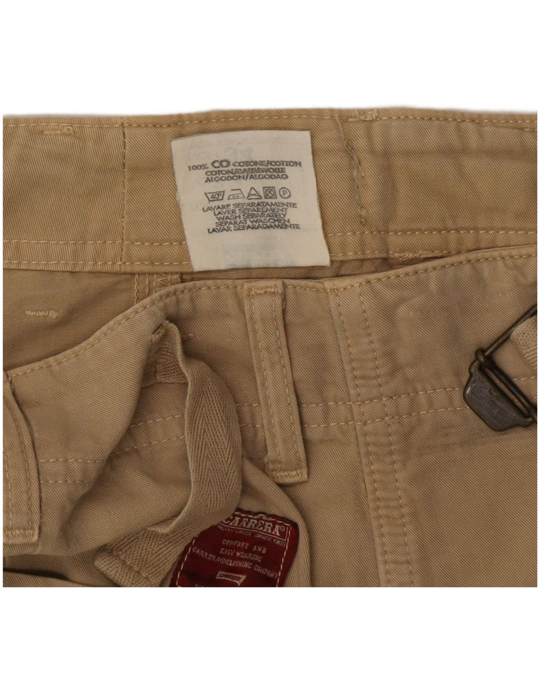 Pantaloni scurți cargo pentru bărbați Carrera IT 50 Large W34 Beige Bumbac