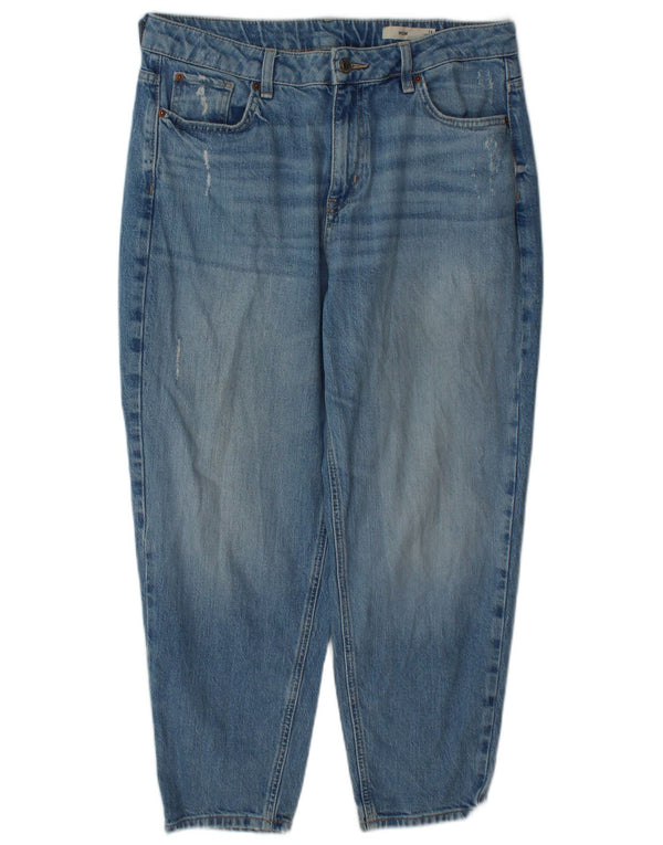 Marks & Spencer Blugi pentru femei Mom Cropped UK 14 Large W34 L25 Blue