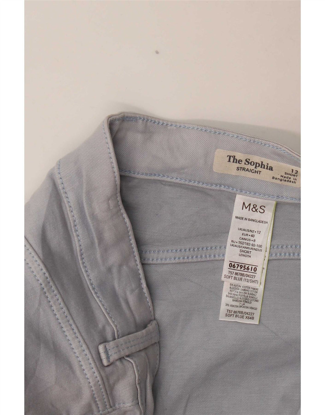 Marks & Spencer Pantaloni scurti casual pentru femei UK 12 Medium W30 L30 Albastru