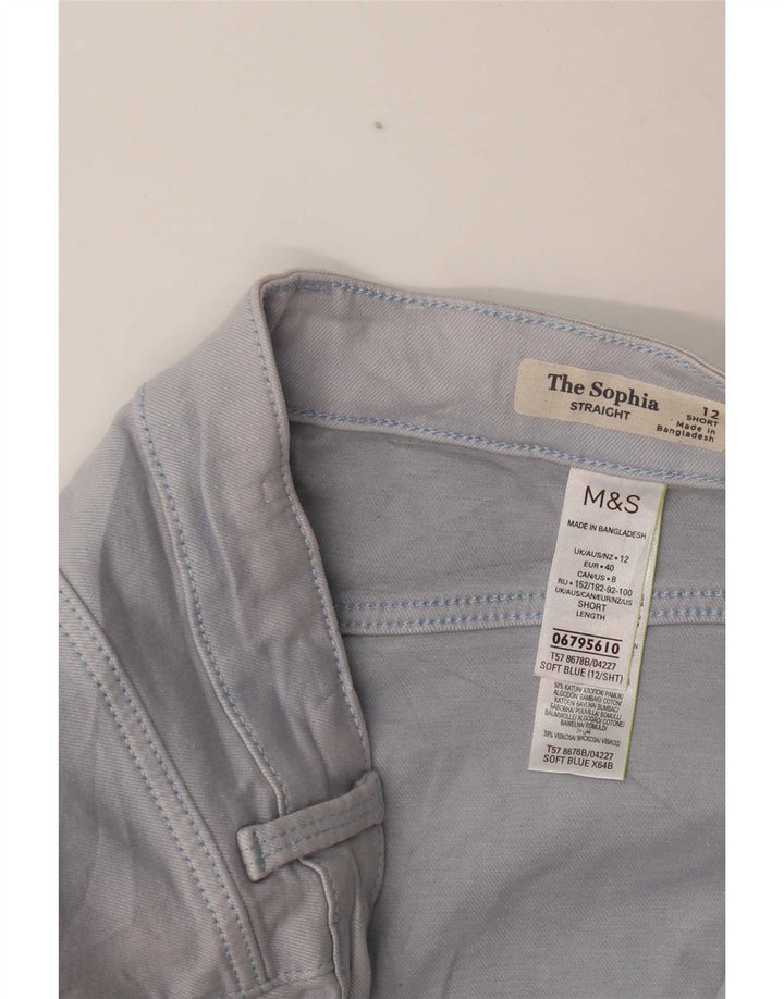 Marks & Spencer Pantaloni scurti casual pentru femei UK 12 Medium W30 L30 Albastru