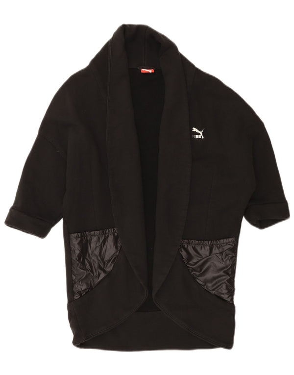 Pulover cardigan cu mânecă scurtă pentru femei Puma UK 10 Bumbac negru mic