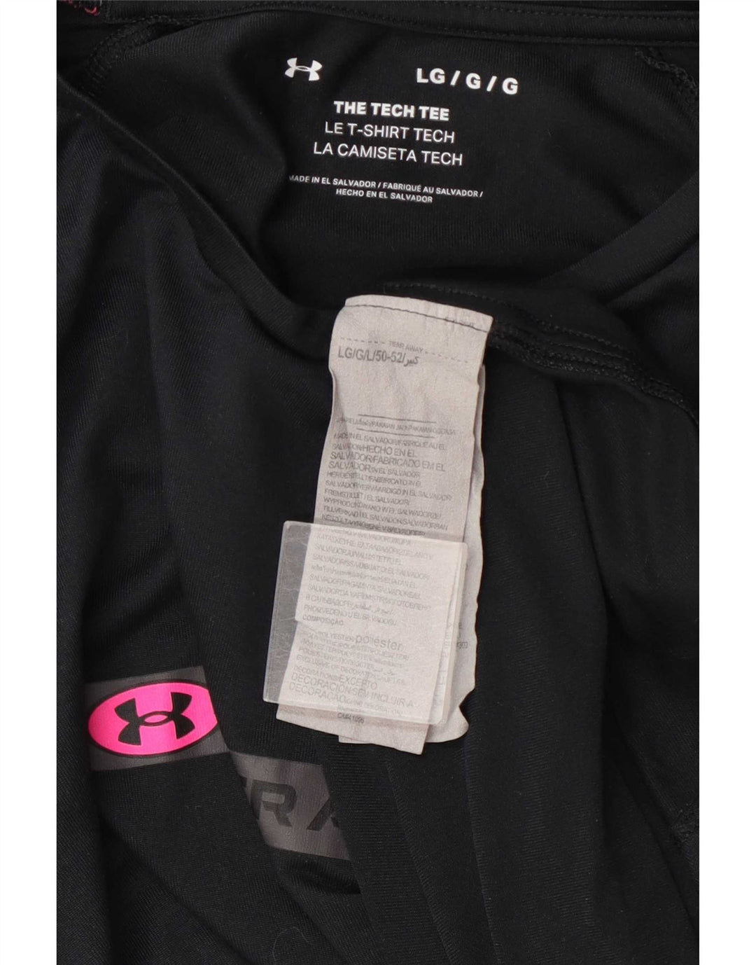 Tricou grafic Under Armour pentru bărbați Top mare din poliester negru