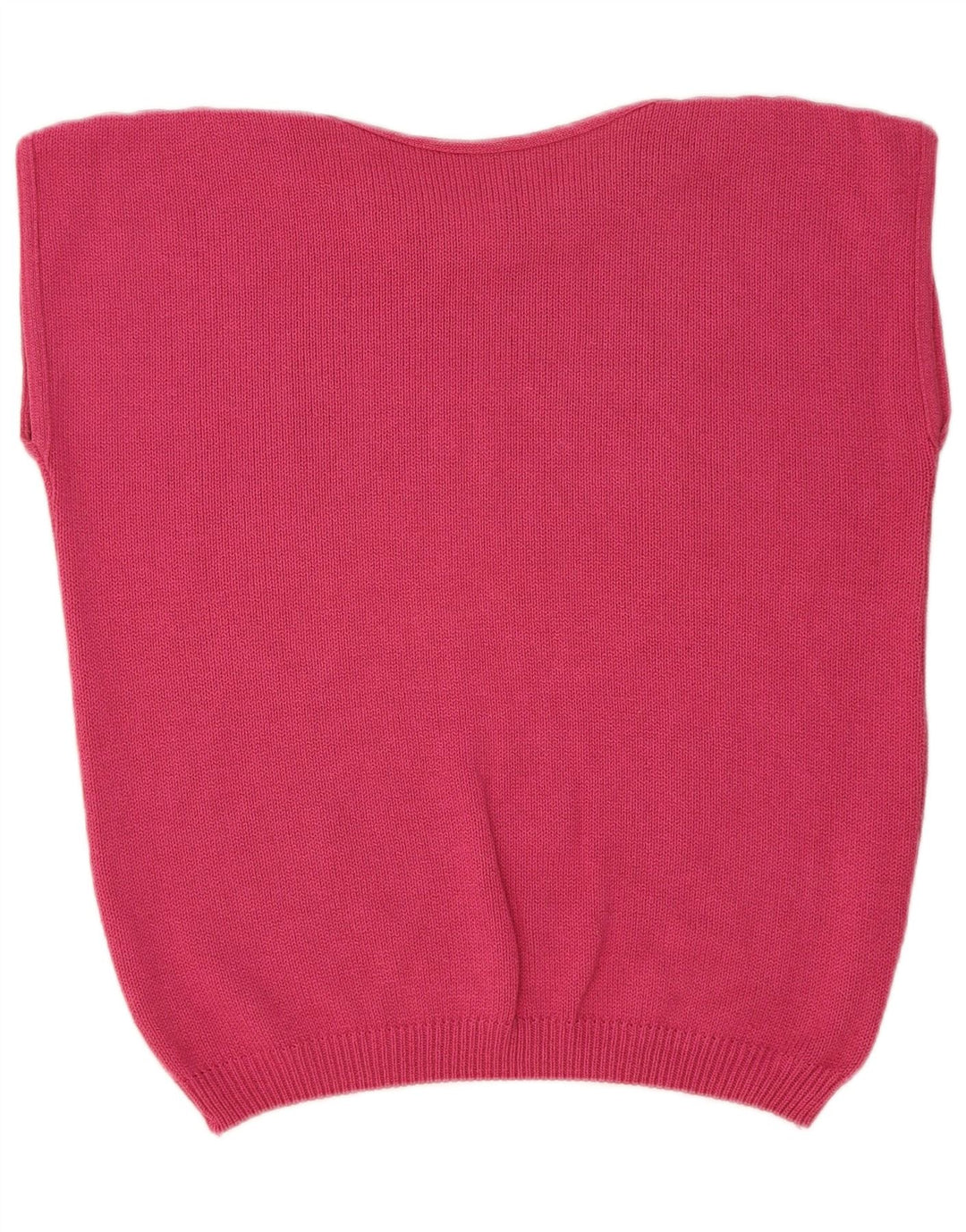 VINTAGE Womens Oversized Vest Tank Top IT 46 Large Pink Cotton