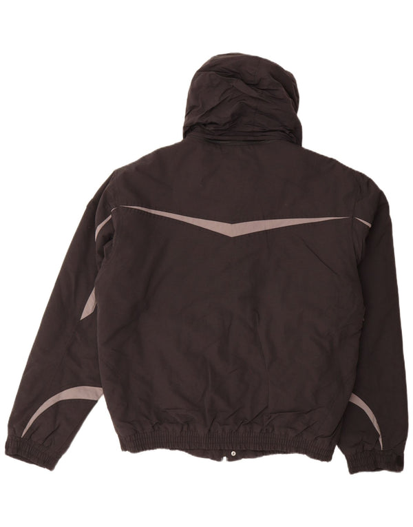 Jachetă de vânt pentru bărbați Brugi, cu glugă, UK 42 XL, poliester color bloc negru