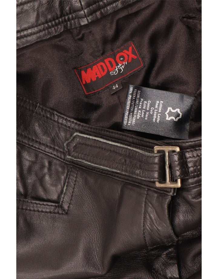 Maddox Pantaloni drepti din piele pentru femei IT 44 Medium W32 L32 Negru