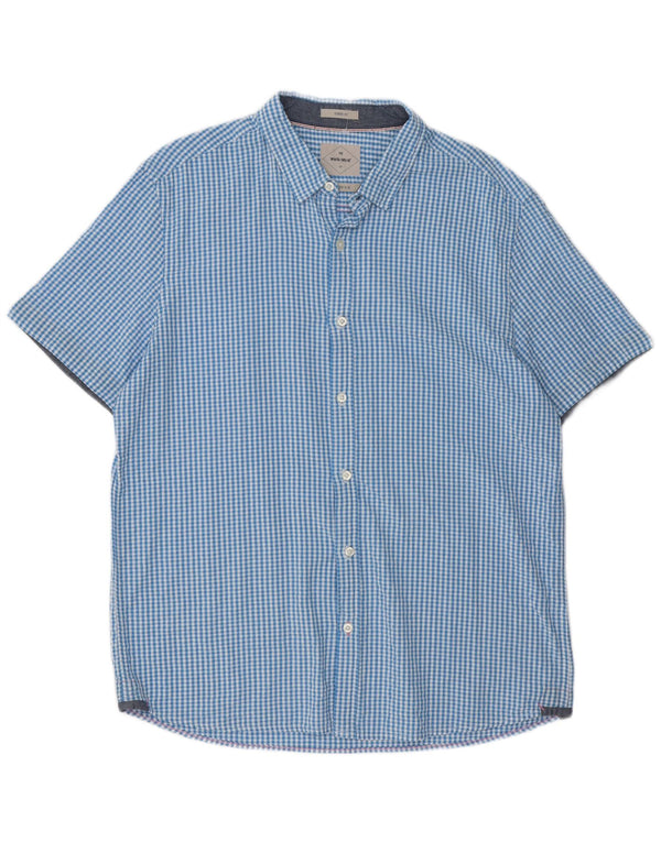 Cămașă cu mânecă scurtă pentru bărbați White Stuff XL Blue Gingham