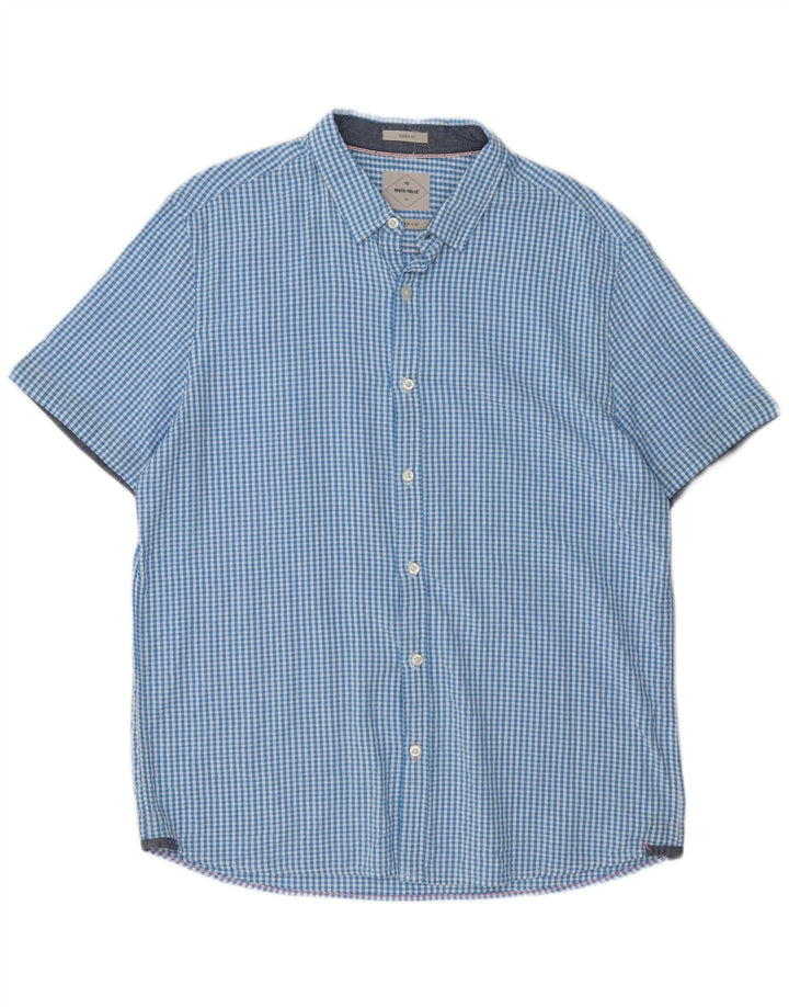 Cămașă cu mânecă scurtă pentru bărbați White Stuff XL Blue Gingham