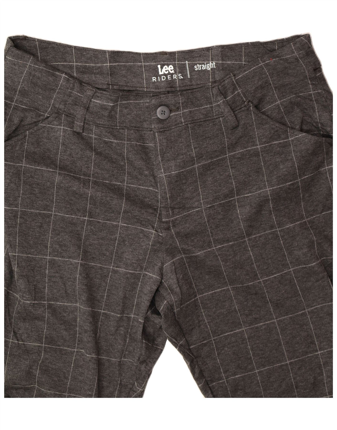 LEE Womens Riders Straight Casual Trousers W36 L30  Grey Check Vintage Lee and Second-Hand Lee from Messina Hembry 