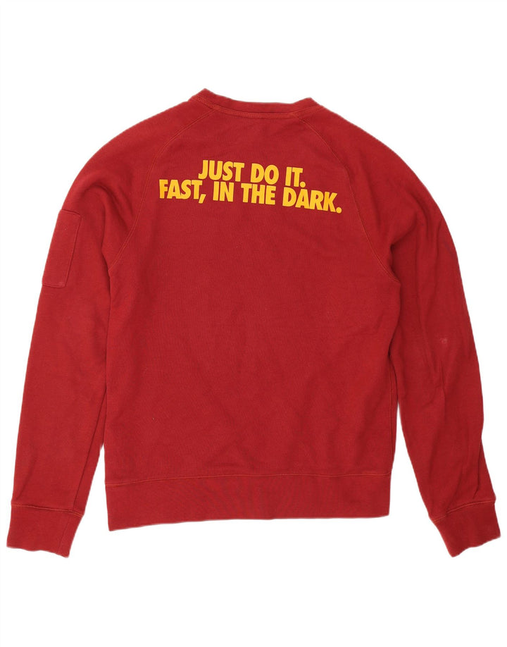 Hanorac grafic pentru bărbați Nike Pulover mic din bumbac burgundă