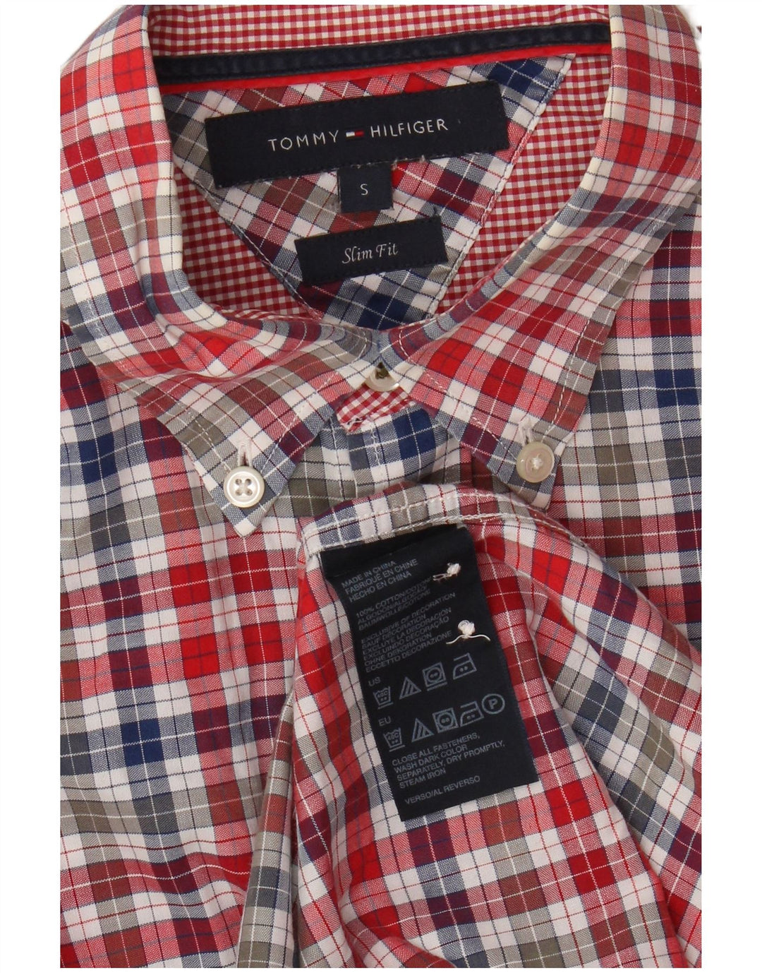 Cămașă pentru bărbați Tommy Hilfiger Slim Fit, mic, multicolor, din bumbac