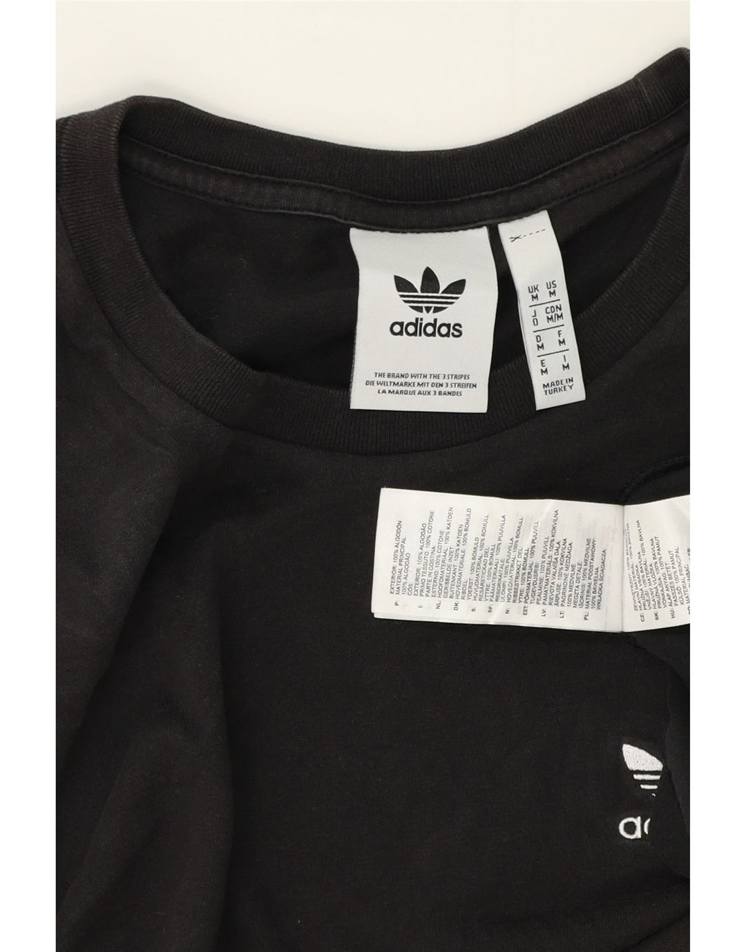 Tricou pentru bărbați ADIDAS Top Mediu Negru Bumbac
