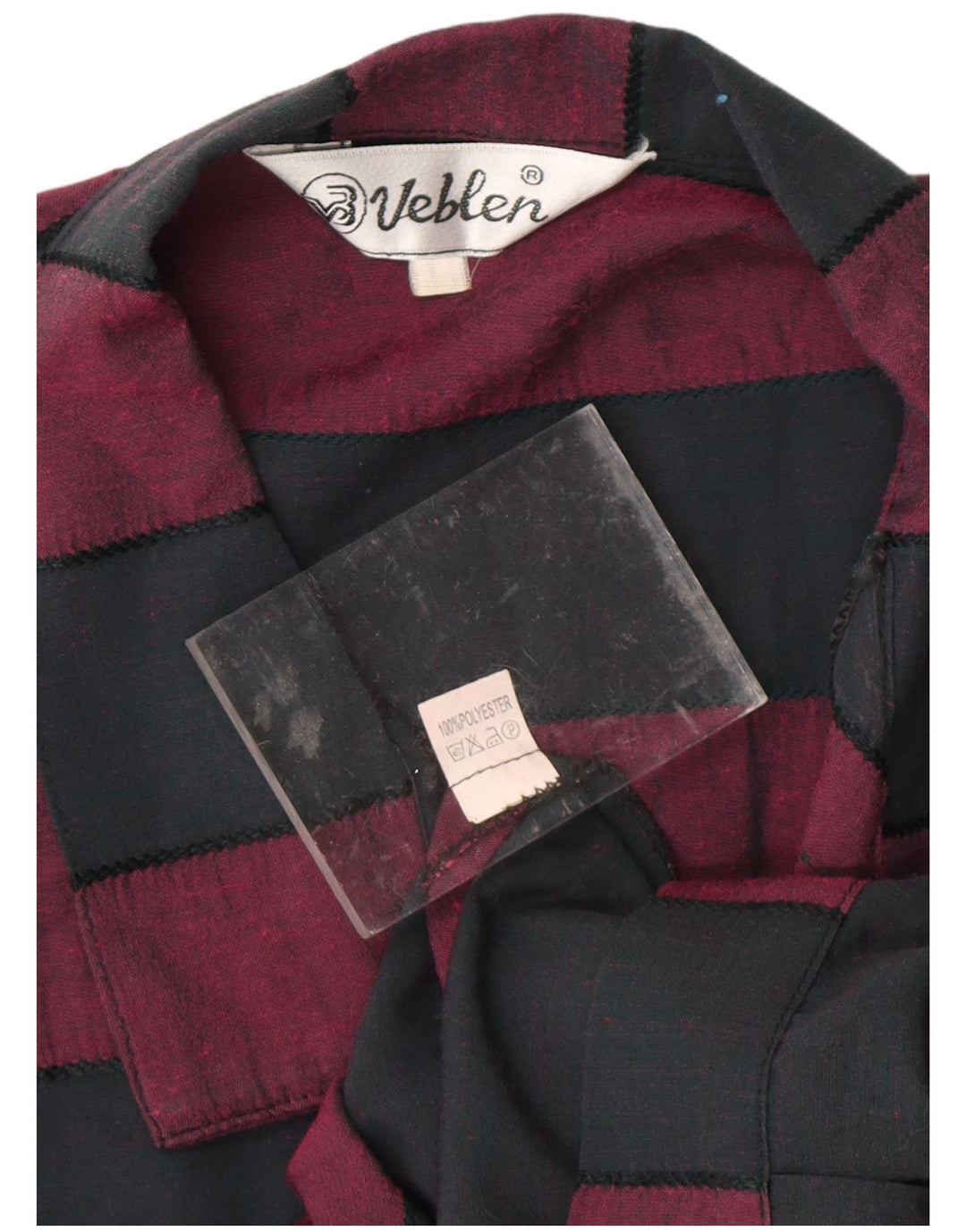 Bluză pentru femei VINTAGE cămașă cu cravată în față UK 16 Medium Black Dunge