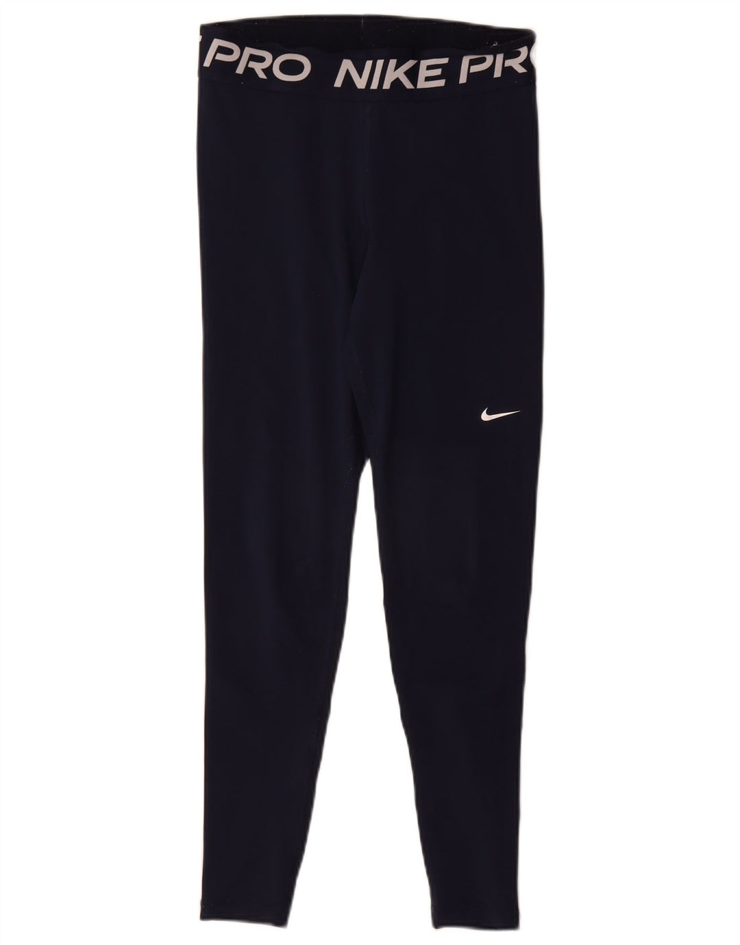 Leggings cu grafică Nike Dri Fit pentru femei UK 12 Poliester mediu albastru bleumarin