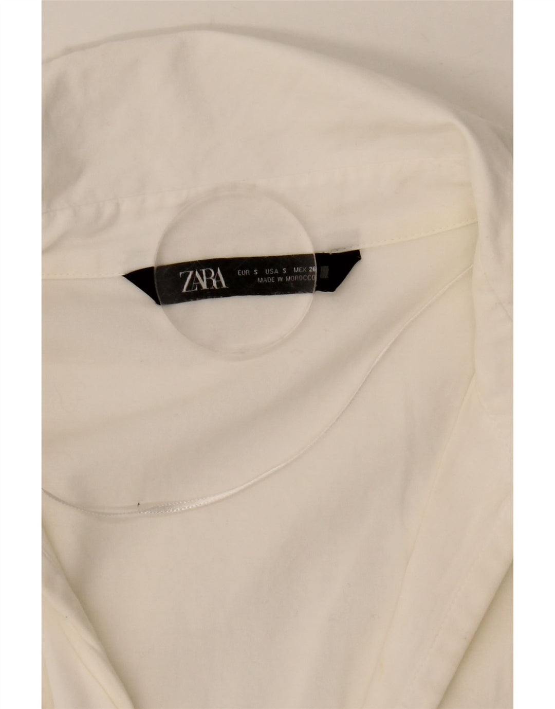 Bluză cămașă supradimensionată pentru femei ZARA UK 10 Small White