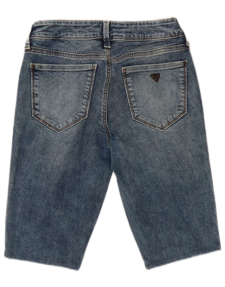 Pantaloni scurți din denim skinny pentru femei Guess W26 Small Blue